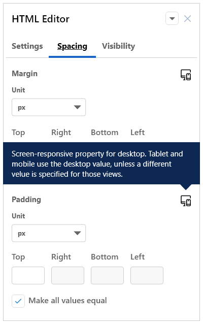 Salesforce Experience Cloud Component Spacing Settings